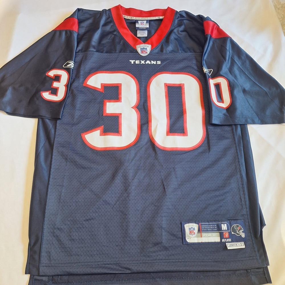 Ahman Green Houston Texans Jersey Reebok Stitched Mens Medium #30 NFL Vintage